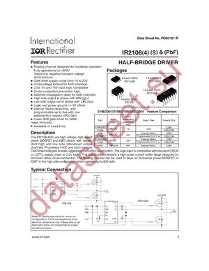 IR2108PBF datasheet  